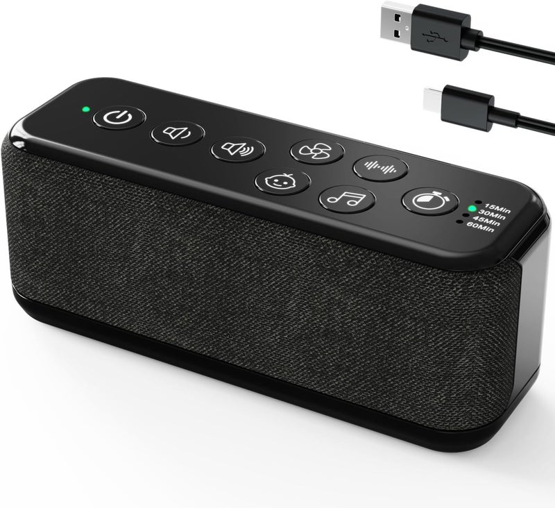 OnLyee Portable White Noise Machine for Adults & Kids, 42 Soothing Sounds, Rechargeable Travel Sound Machine with Rain & Ocean Sounds, Auto-Off Timer & 8-Level Volume Control – Ideal for Sleep & Focus - Image 1